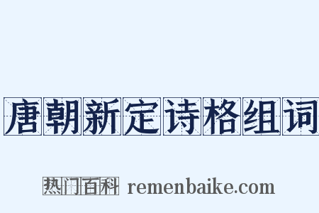 唐朝新定诗格组词是什么意思的图片
